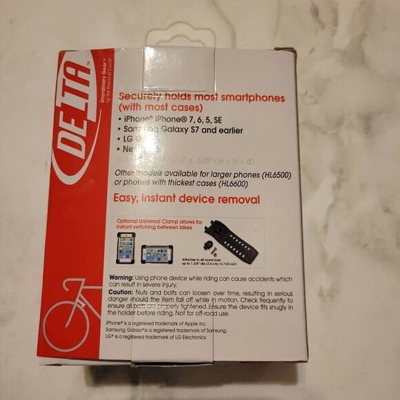 Delta Smart Phone Holder For Cycling, Fits iPhone 6/7, Samsung S7 & Earlier - Picture 2 of 6